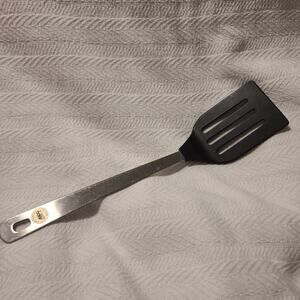 Amco Nylon Slotted Spatula Rust Proof 18/8 Stainless #8071 Black Vintage